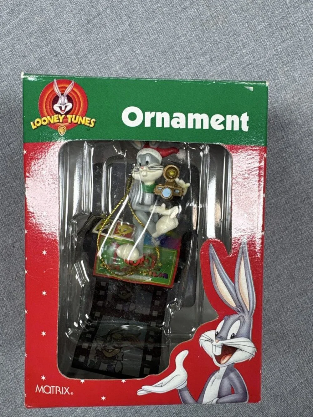 Matrix Looney Tunes Bugs Bunny Camera Film Roll Christmas Ornament 1998